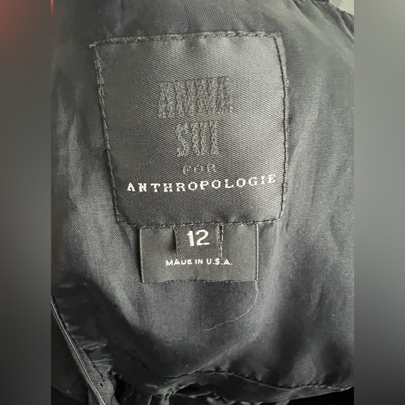 ANTHROPOLOGIE | ANNA SUI DRESS | Color: Black-Gold | Size:12 - Picture 14 of 16